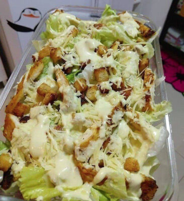 Receita de Caesar Salad com frango