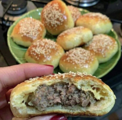 P&atilde;o de Hamb&uacute;rguer Recheado 