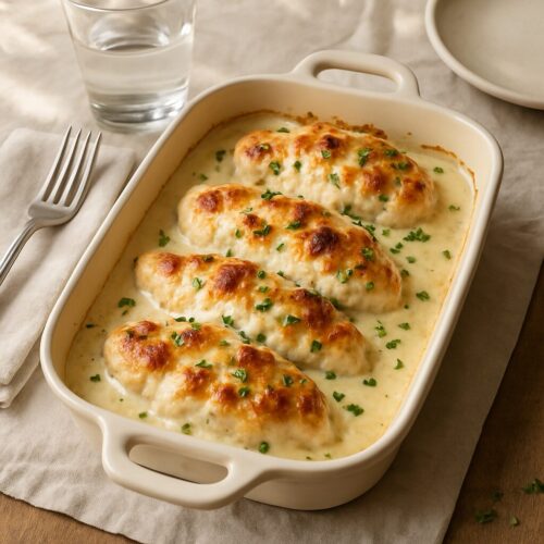 Filé de Frango Gratinado Finalizado