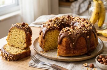 Bolo de Banana com Avelã