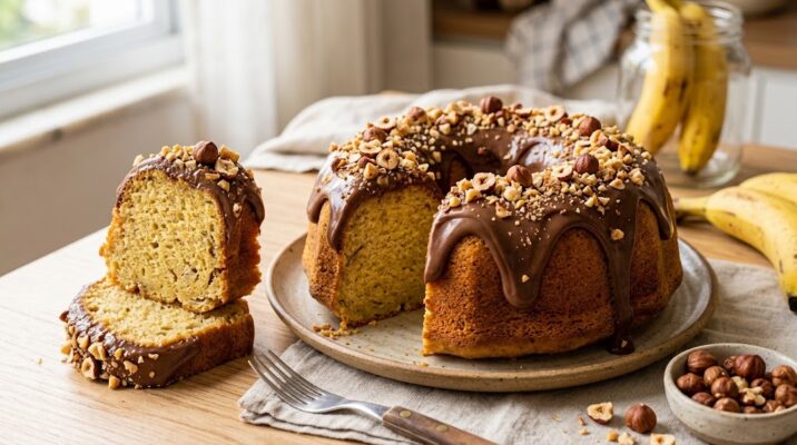Bolo de Banana com Avel&atilde;