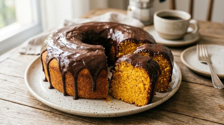 Bolo de Cenoura com Chocolate Bolo de cenoura com cobertura de chocolate
