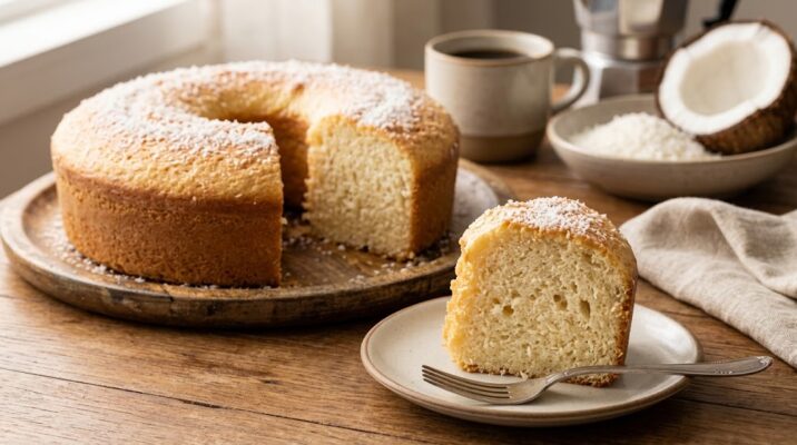 Bolo de Coco Simples e Fofo Bolo de Coco Simples e Fofo