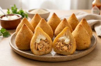 Coxinha Recheada Crocante e Cremosa
