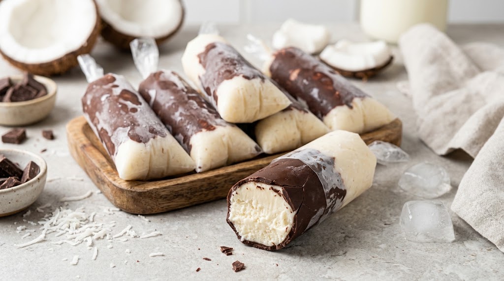 Geladinho Gourmet com Casquinha de Chocolate