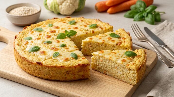 Torta Salgada de Couve-flor Low Carb