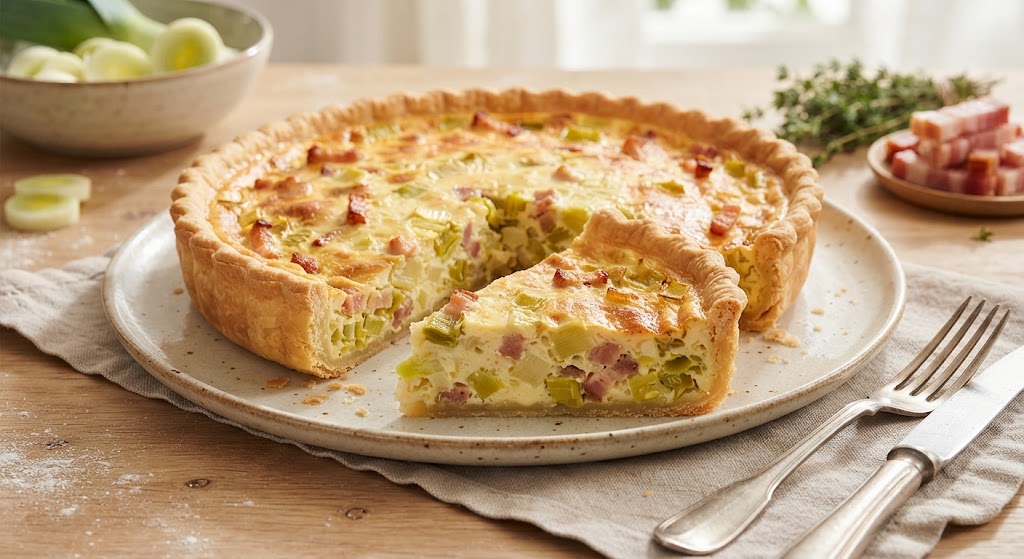 Quiche de Alho-Poró com Bacon Quiche de Alho-Poró com Bacon
