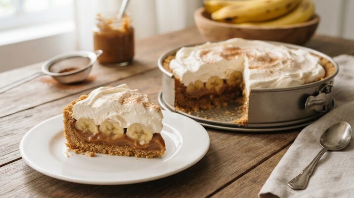 Torta Banoffee de Banana com Doce de Leite
