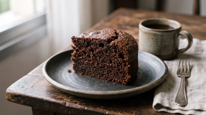 Bolo de Chocolate com Café servida em prato, fotografia gastronomica editorial Bolo de Chocolate com Café servida em prato, fotografia gastronomica editorial