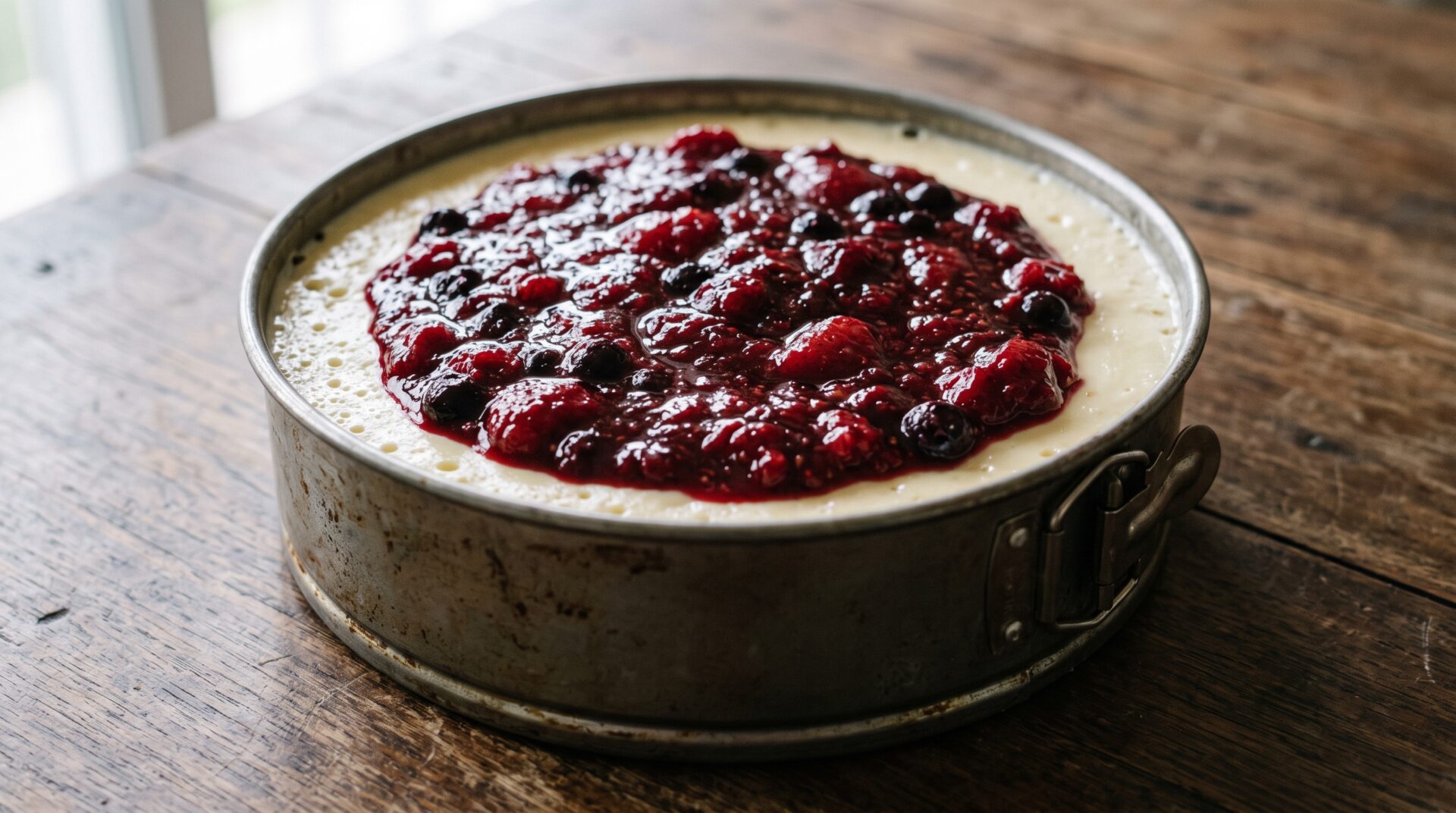 Cheesecake de Frutas Vermelhas Sem Forno, prato pronto para servir - fotografia gastronomica editorial Cheesecake de Frutas Vermelhas Sem Forno, prato pronto para servir - fotografia gastronomica editorial