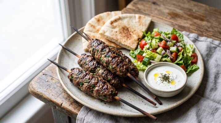 Kafta Assada, prato pronto para servir - fotografia gastronomica editorial