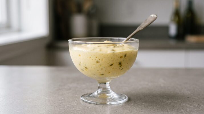 Mousse de Maracujá, prato pronto para servir - fotografia gastronomica editorial
