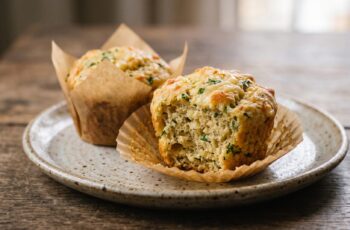 Muffin Salgado Low Carb de Queijo e Ervas