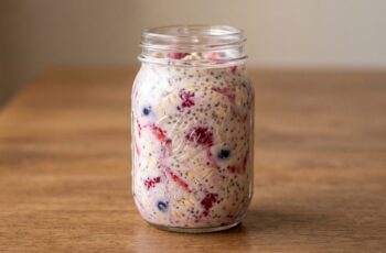 Overnight Oats com Frutas Vermelhas