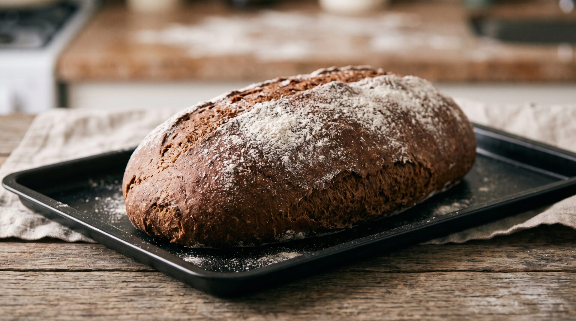 Pão Australiano Caseiro, prato pronto para servir - fotografia gastronomica editorial