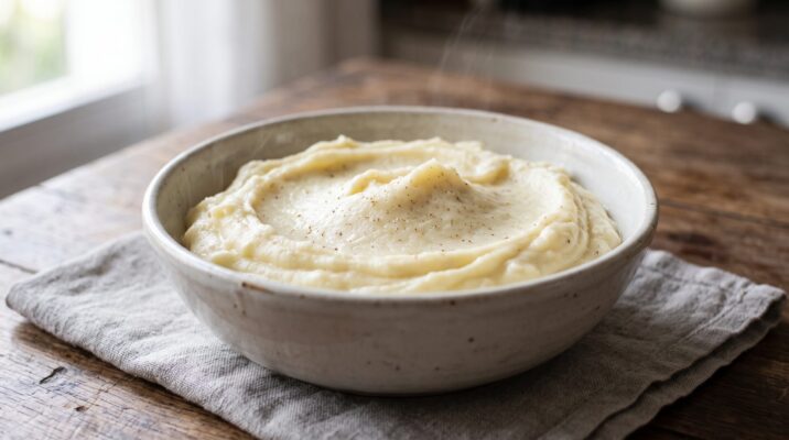 Purê de Batata Cremoso, prato pronto para servir - fotografia gastronomica editorial