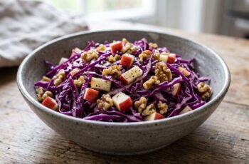 Salada de Repolho Roxo com Maçã e Nozes