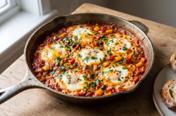 Shakshuka Cremosa com Pimentões