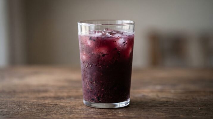 Suco de Uva Caseiro Refrescante, prato pronto para servir - fotografia gastronomica editorial