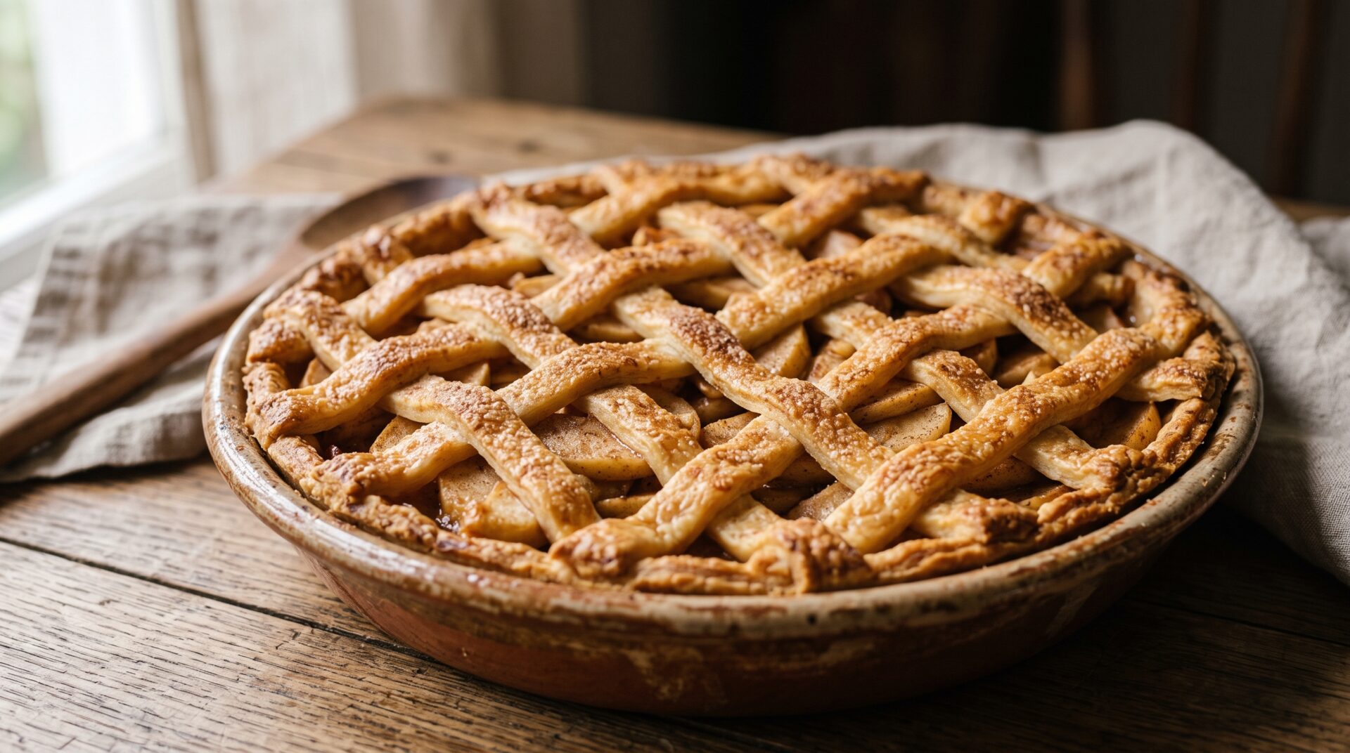 Torta Doce de Maçã com Canela servida em prato, fotografia gastronomica editorial Torta Doce de Maçã com Canela servida em prato, fotografia gastronomica editorial