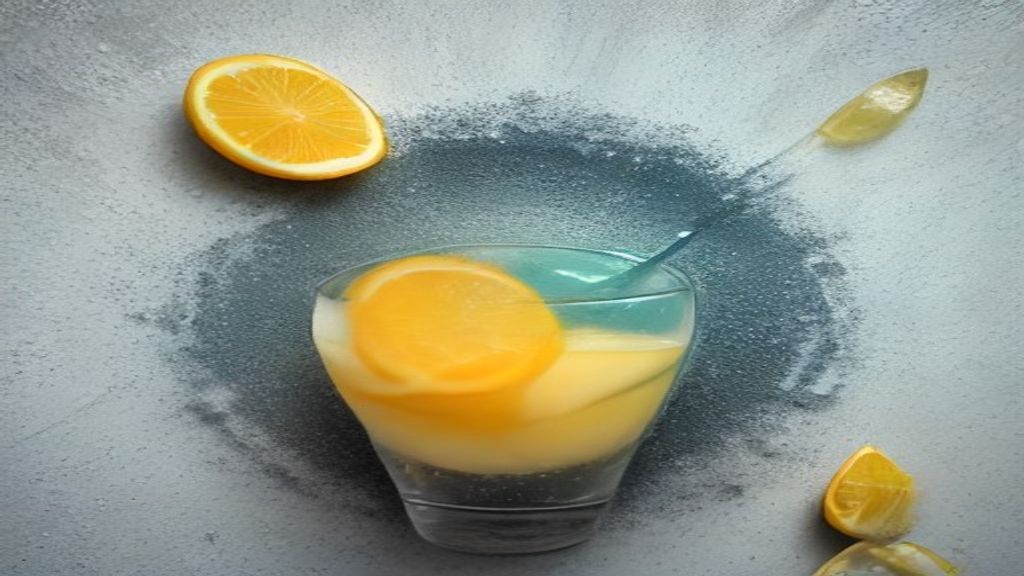 Copo de limonada suíça cremosa com gelo e hortelã