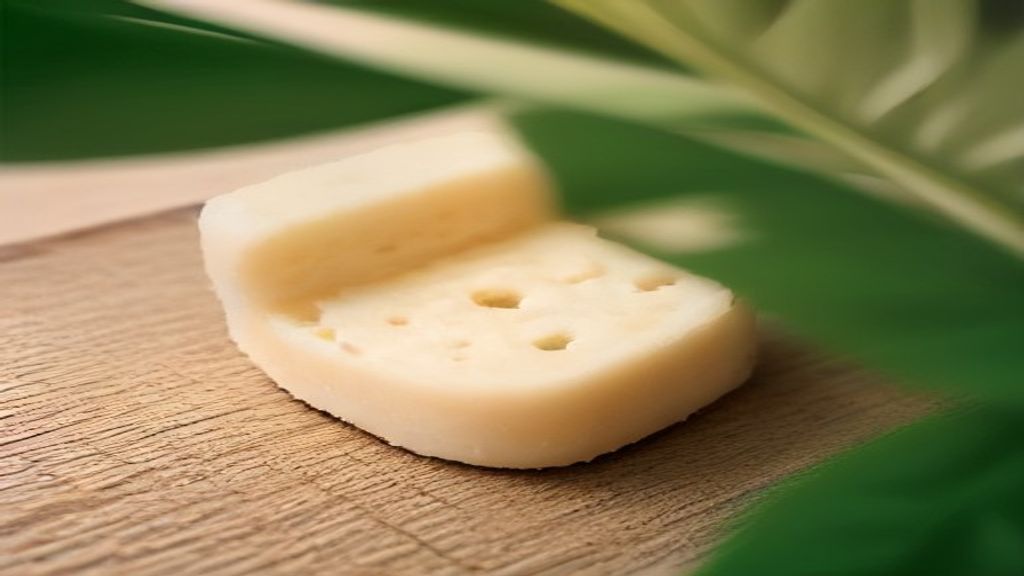 Tapioca recheada com queijo derretido e presunto